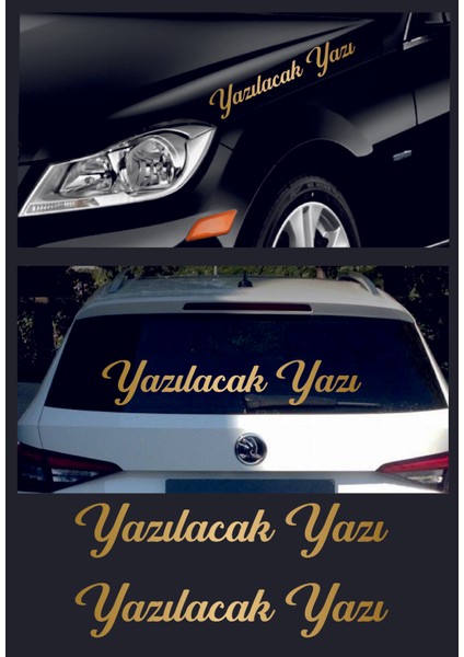 Kişiye Özel Yazı 2 Adet Isim Soyisim Araba Oto Motosiklet Sticker 00097