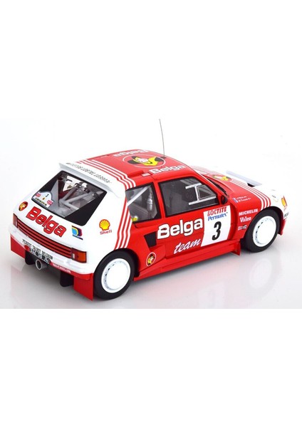 1:18 Ixo 1985 Peugeot 205 T16 #3 Belga Rally Ypres