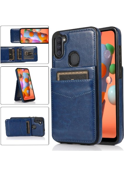 Kredi Premium Deri Manyetik ile Samsung Galaxy A11 ile Uyumlu (Yurt Dışından)