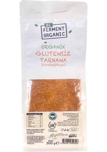 Beferment Organic Karabuğdaylı Tarhana 300 G Jelatin