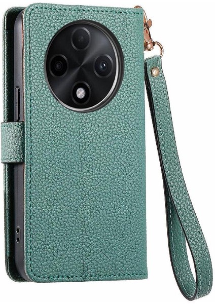 Oppo A3 Pro Için Flip Case Darbeye Cüzdan Deri Kılıf Fermuar Aşk (Yurt Dışından)