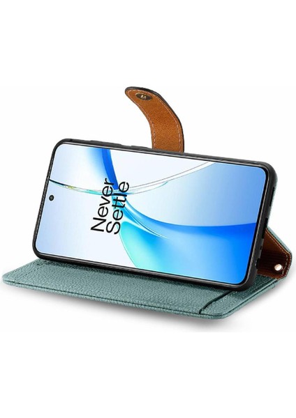 Oneplus Nord Ce4 Deri Kılıf Için Flip Case Darbeye Aşk Fermuar Cüzdan (Yurt Dışından)