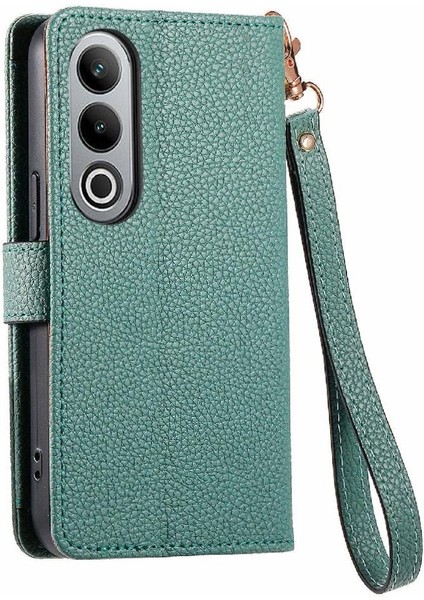 Oneplus Nord Ce4 Deri Kılıf Için Flip Case Darbeye Aşk Fermuar Cüzdan (Yurt Dışından)