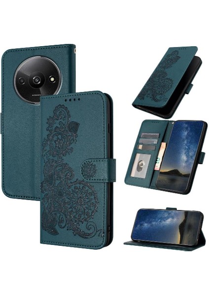 Kart Yuvası Standı Kickstand Koruyucu ile Xiaomi Redmi A3 Için Flip Case (Yurt Dışından)