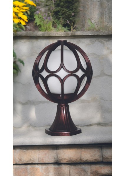 10 Watt Günışığı LED Ampul Dahil, Bakır Eskitme Bahçe Aydınlatma Apliği, Set Üstü Dekoratif Aplik modelleri