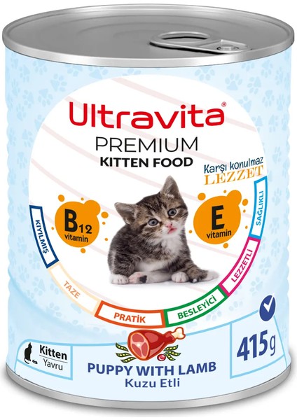Premium Yüksek Proteinli Yavru * Gurme * Balık Karışık Konserve Yaş Kedi Maması 415GRX24 Adet fiyatları
