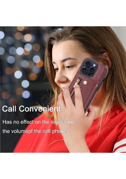 IPhone 14 Için Kılıf Artı Mini Sırt Çantası Hafif Kart Yuvaları Büyük Uzun (Yurt Dışından)