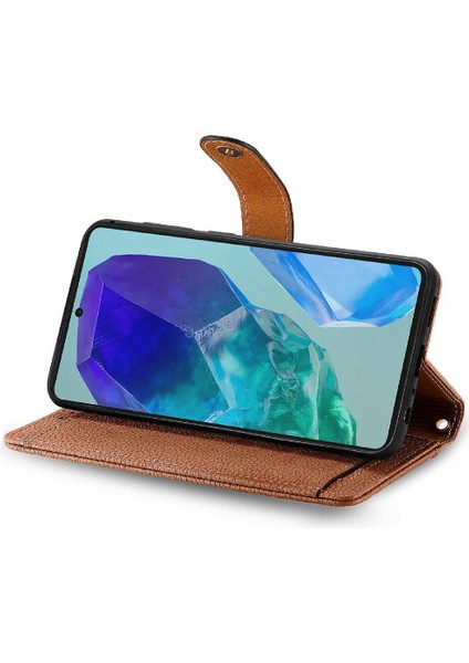 Samsung Galaxy M55 Fermuar Aşk Deri Kılıf Cüzdan Için Flip Case (Yurt Dışından)