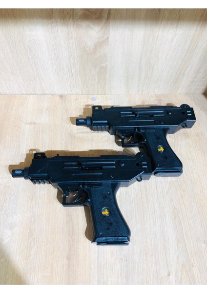 Boncuklu 2 Adet Uzi Silah + 21 Paket Mermi