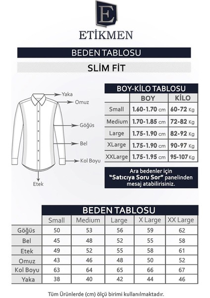 Lacivert Slimfit Hediye Kutulu Gerçek Kot Erkek Gömlek