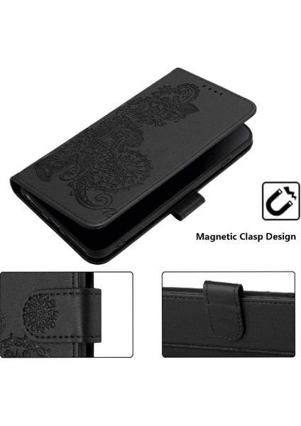 IPhone 16 Için Flip Case Pro Max Kickstand Koruyucu Pu Deri Manyetik (Yurt Dışından)