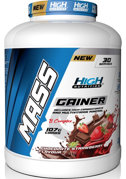 High Nutrition Mass Gainer 3600 gr Çikolata Çilek Aromalı Hacim Kütle Kas Karbonhidrat Tozu