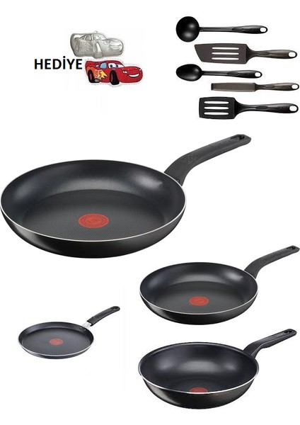 Titanyum 2x Xl Force Wok Difüzyon Tabanlı Tava Seti- 28 Cm+24+Wok+Krep