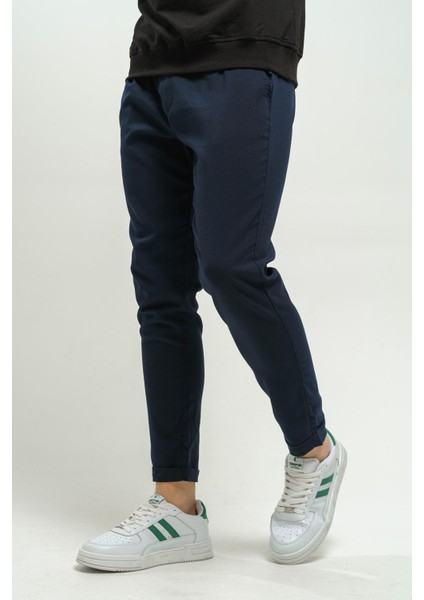 Joy Slim Fit Erkek Beli Lastikli Duble Paça Erkek Jogger Pantolon