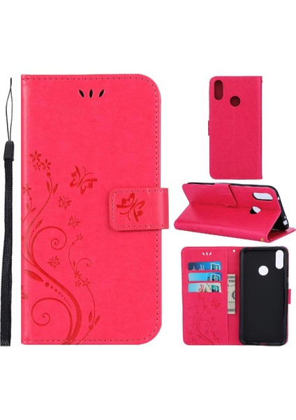 Huawei Filp 2019 Kart Tutucu Pu Deri Manyetik Kapatma Bilek Için Filp Durumda (Yurt Dışından)