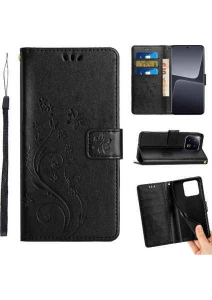 Xiaomi Poco M6 Pro 4g Için Filp Durumda Manyetik Kapatma Bilek Kayışı Kart Pu (Yurt Dışından)