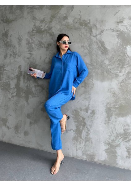 Kadın Ikili Keten Gömlek Pantolon Alt Üst Takım fiyatları