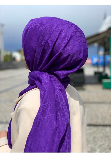 Pamuk Jakar D Logo Mor Şal