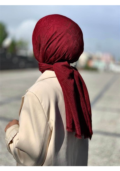 Pamuk Jakar F Logo Bordo Şal fiyatları