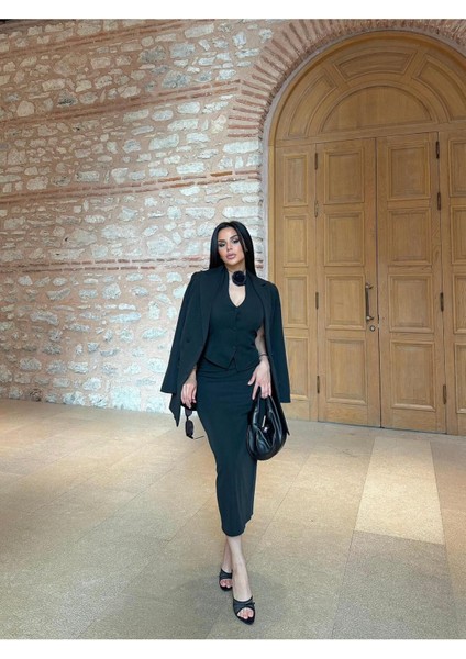 Ceket Etek Yelek Takim