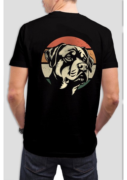 Köpek Baskılı Siyah Tişört C717