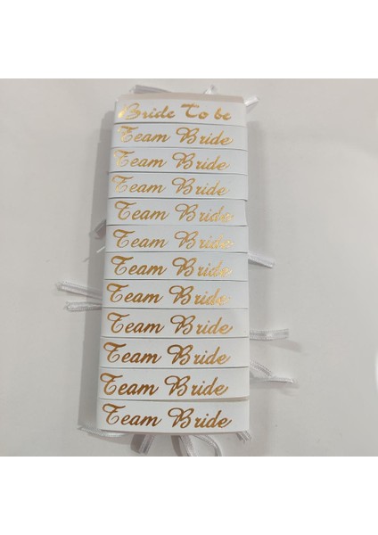 Bekarlığa Veda Partisi Bride To Be ve Team Bride Temalı Deri Bileklik 12 Adet - Gold fiyatları