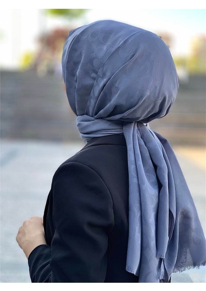 Pamuk Jakar C Logo Gri Şal