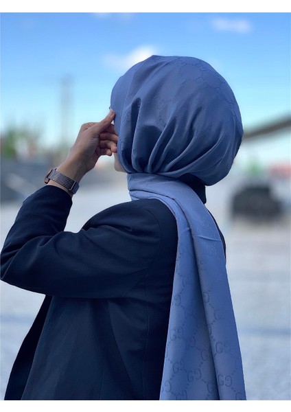 Pamuk Jakar G Logo Gri Şal