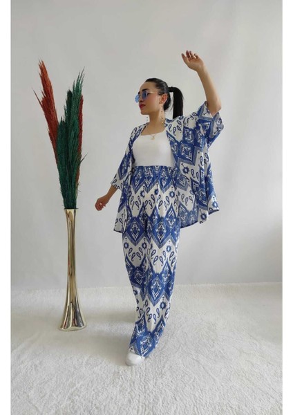 10 Numara Moda Desenli Ikili Kimono Takım ( Rahat Kalıp ) 10NMR170 fırsatları
