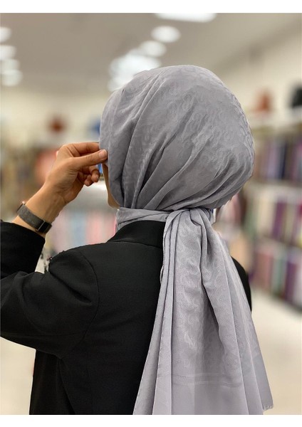 Pamuk Jakar B Logo Gümüş Şal