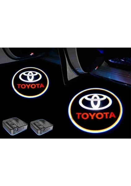 Toyotaaraçlar Için Pilli Yapıştırmalı Kapı Altı LED Logo-Projektör