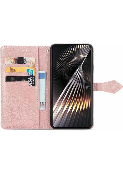 Xiaomi Poco F6 Deri Kılıf Için Flip Case Zarif Desen Kapak Çevirin (Yurt Dışından) modelleri