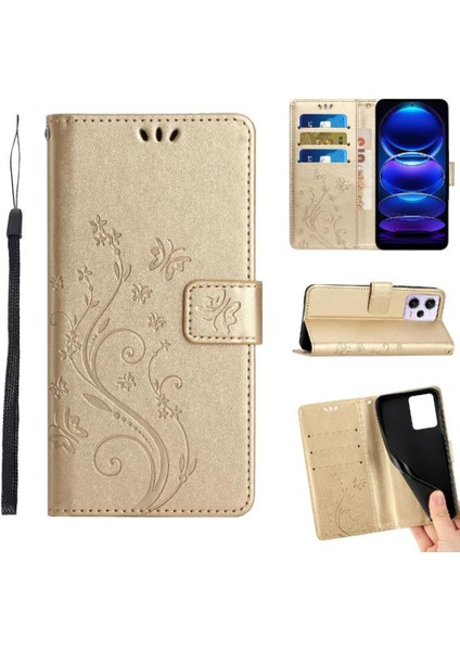 Xiaomi Redmi Not 12 Için Filp Durumda Pro 5g Kart Tutucu Kickstand Bilek Pu (Yurt Dışından)