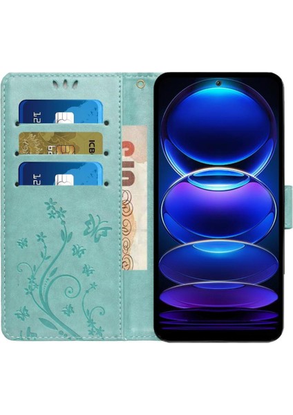Xiaomi Redmi Not 12 Için Filp Durumda 5g Pu Deri Bilek Kayışı Kart Tutucu (Yurt Dışından)