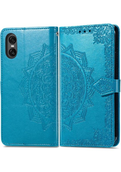 Sony Xperia 10 Vı Flip Kapak Için Flip Case Deri Kılıf Basit Iş (Yurt Dışından)