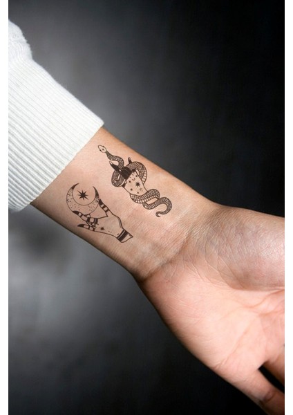 Mystique Kelebek Ay ve Yılan Geçici Vücut Dövmesi fiyatları