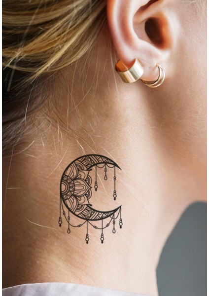 Mystique Kelebek Ay ve Yılan Geçici Vücut Dövmesi modelleri