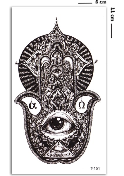 Fatmanın Eli Geçici Dövme Hamsa Tattoo fiyatları
