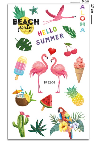 Summertime Flamingo Geçici Dövme