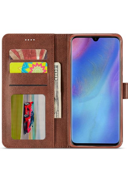 Huawei P30 Pro Buzağı Doku Yatay Kapak Kılıf Için Kılıf ile (Yurt Dışından)