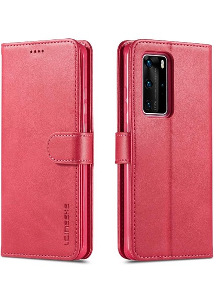 Tutucu ile Huawei P40 Pro Buzağı Doku Yatay Çevir Deri (Yurt Dışından)