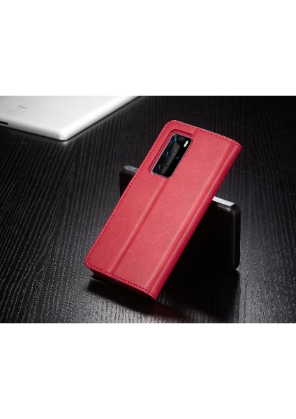 Tutucu ile Huawei P40 Pro Buzağı Doku Yatay Çevir Deri (Yurt Dışından)