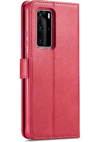 Tutucu ile Huawei P40 Pro Buzağı Doku Yatay Çevir Deri (Yurt Dışından)