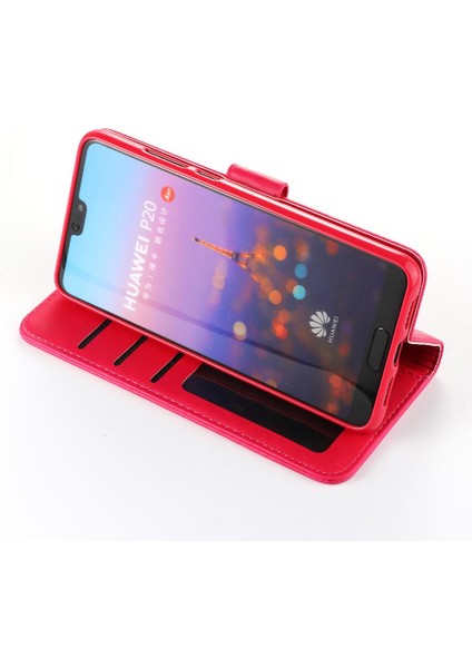 Huawei P20 Pro Kart Yuvaları Cüzdan Buzağı Doku Yatay Çevirme (Yurt Dışından)