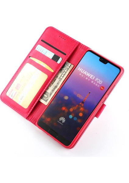 Huawei P20 Pro Kart Yuvaları Cüzdan Buzağı Doku Yatay Çevirme (Yurt Dışından)