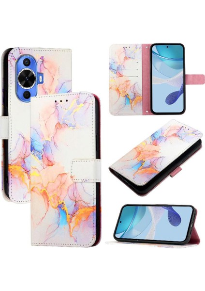 Huawei Nova 11 Için Kılıf Mermer Desen Cüzdan Pu Deri Kickstand (Yurt Dışından) indirimleri