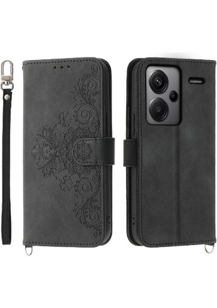 Xiaomi Redmi Not Için Flip Case 13 Pro Artı 5g Kabartmalı Bileklik Çoklu (Yurt Dışından)