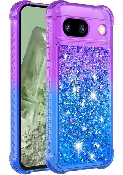 Google Piksel 8A Akan Sparkle Hareketli Kapak Temizle Tampon Sıvı Için Kılıf (Yurt Dışından) indirimleri