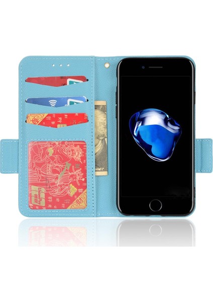 Iphone 7/8 Için Kılıf Manyetik Cüzdan Yan Toka Kart Yuvaları Tutucu Pu (Yurt Dışından)
