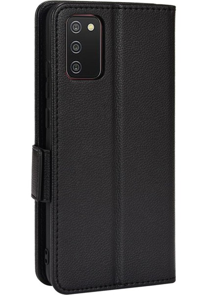 Samsung Galaxy A02S Manyetik Kart Yuvaları Tutucu Pu Deri Yan (Yurt Dışından)